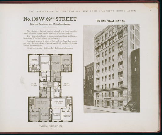 No. 106 West 69th Street. Between Broadway and Columbus Avenue.