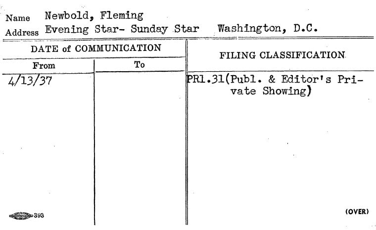 Newbold, Fleming