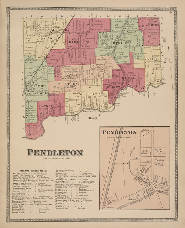 Pendleton [Township]; Pendleton Business Notices; Pendleton [Village]