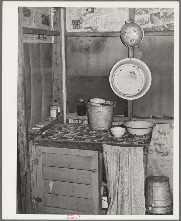 Washing facilities in farmhouse of FSA (Farm Security Administration) rehabilitation borrower who rents from Indian. Yakima County, Washington