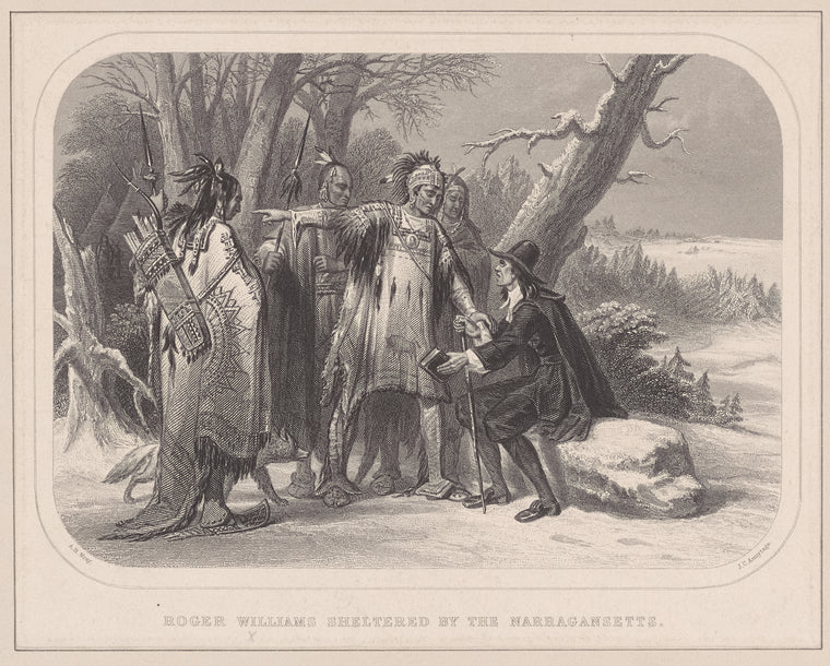 Roger Williams sheltered by the Narragansetts