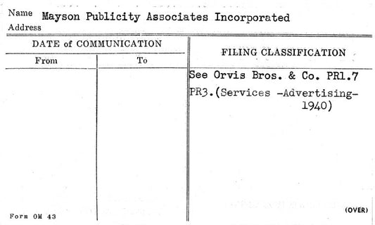 Mayson Publicity Associates Incorporated