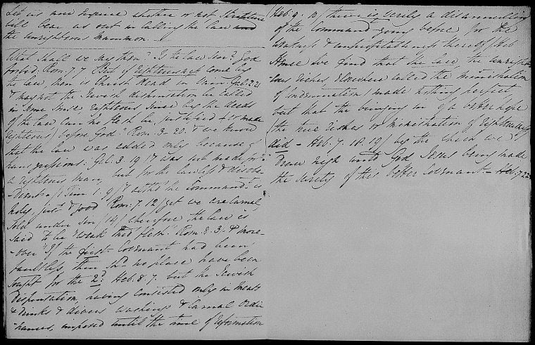 Bayford, F[rances]. "Luke 16: from 1st to 19th verse." Manuscript copy. From the circle of E. B. Browning.