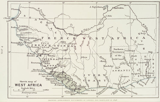 Sketch map of West Africa