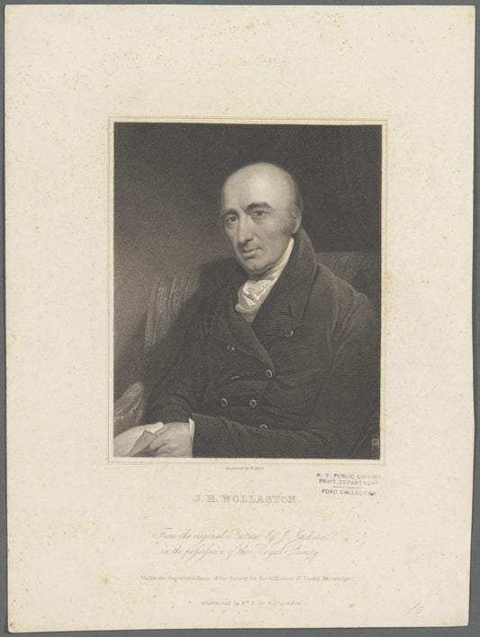 J.H. Wollaston. From the original picture by J. Jackson in the possession of the Royal Society