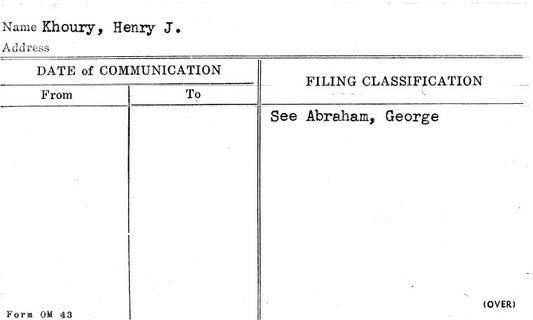 Khoury, Henry J.