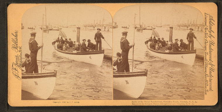 Scene at the Naval Rendezvous, Hampton Roads, Virginia, U.S.A.