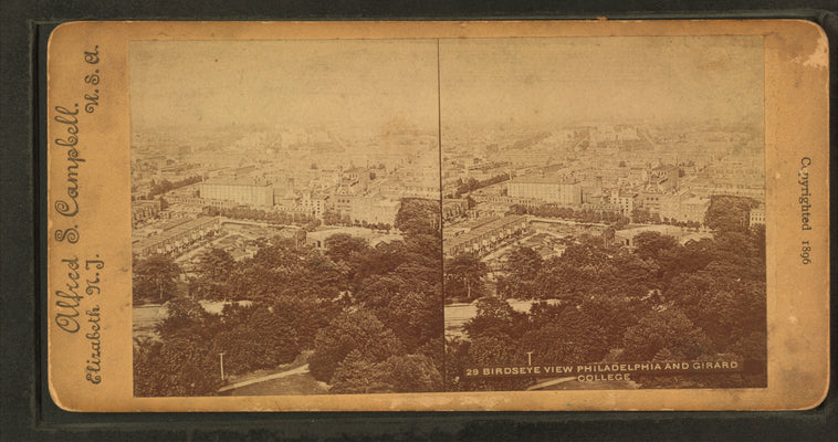 Bird's-eye view: Philadelphia and Girard College.