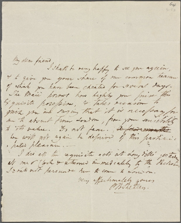 Autograph letter signed to Thomas Jefferson Hogg, 26 April 1815
