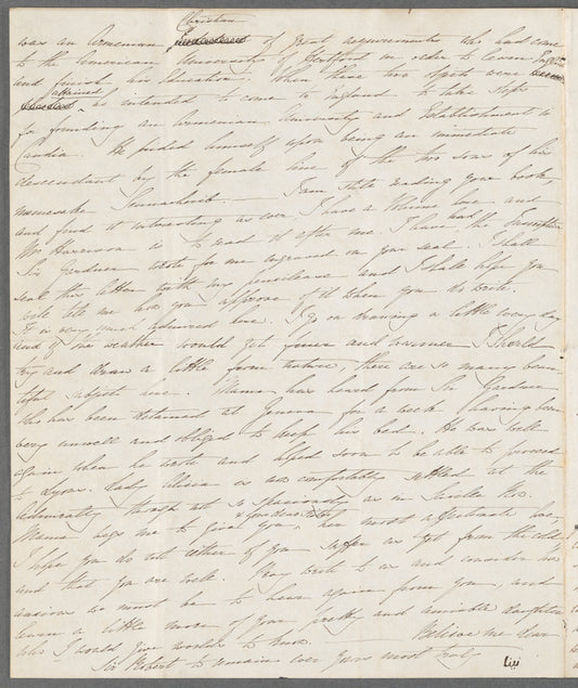 Lady Julia Lockwood to Robert Ker Porter, autograph letter signed