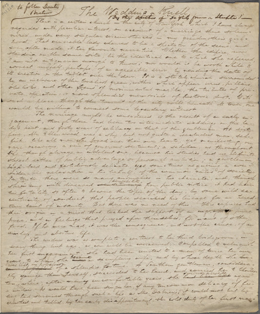 "The Wedding Knell." Holograph, unsigned, undated.