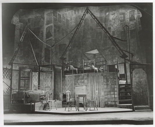Set for the 1949 stage production Death of a Salesman