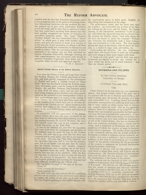 The Reform advocate