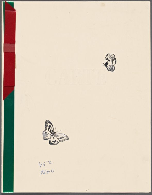 Dinner menu, Carte