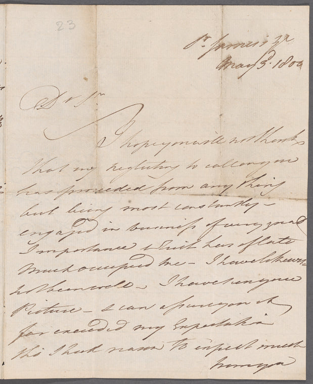 Henry Richard Greville, Lord Warwick to Robert Ker Porter, autograph letter signed
