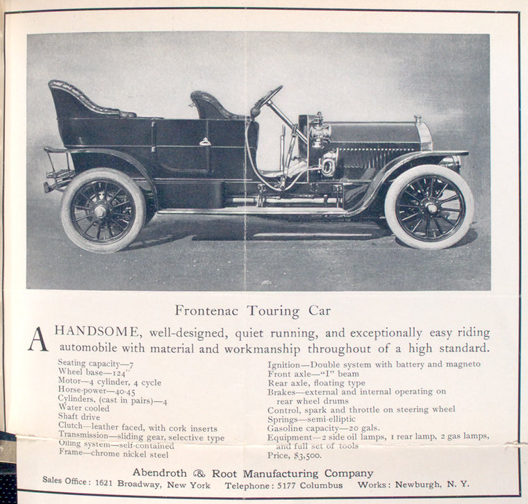 Frontenac Touring car.