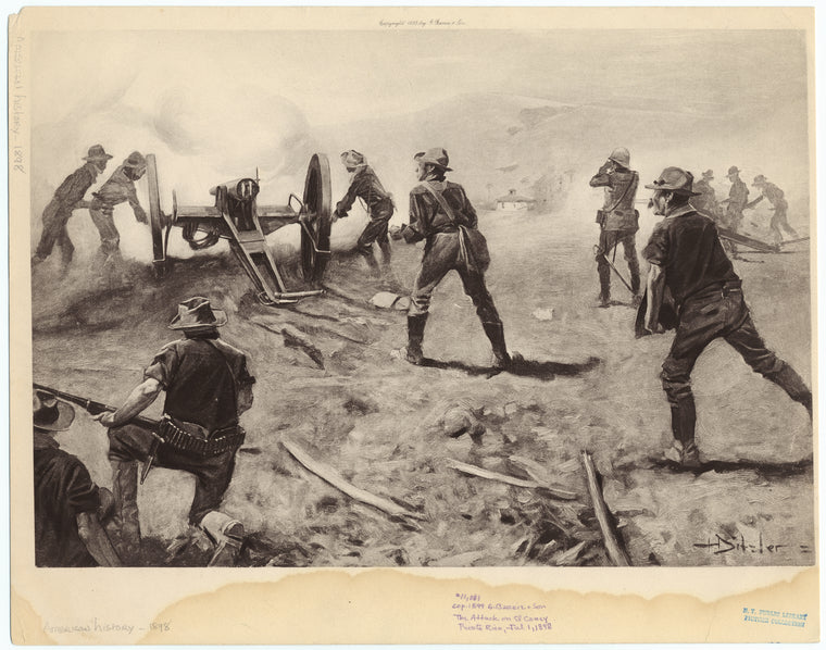 The attack on El Caney, Puerto Rico [i.e. Cuba], July 1, 1898
