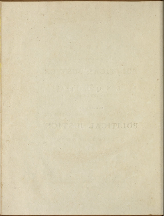 Holograph annotations in a copy of Godwin's Political Justice