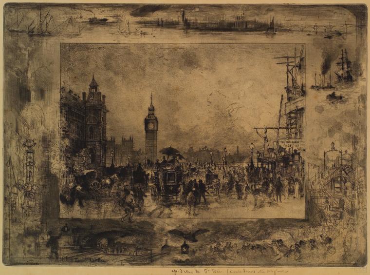 Westminster Bridge or Westminster Clock Tower.
