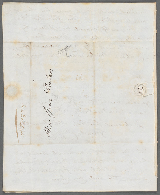 Charles Kelsall to Jane Porter, autograph letter signed