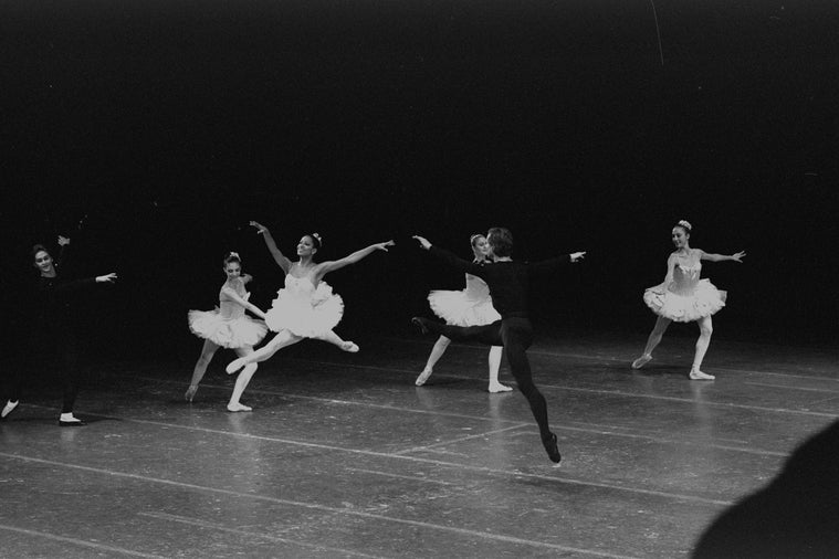 New York City Ballet production of "Symphony in C" with Debra Austin and Peter Schaufuss, choreography by George Balanchine (New York)