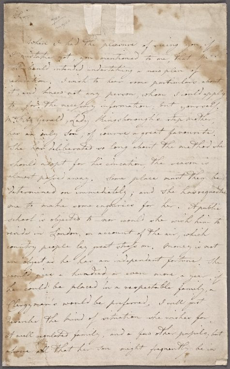 Autograph letter signed to Joseph Johnson, 5 December [1786]