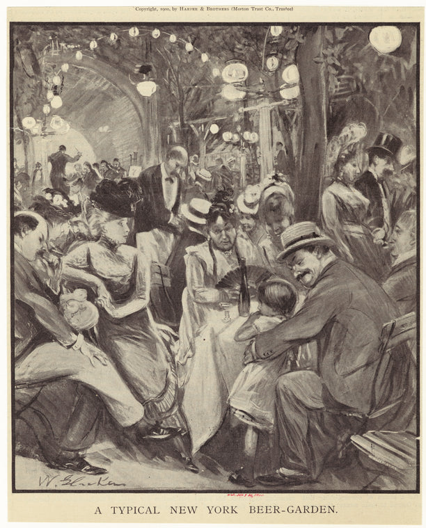 A typical New York beer-garden