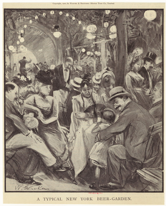A typical New York beer-garden