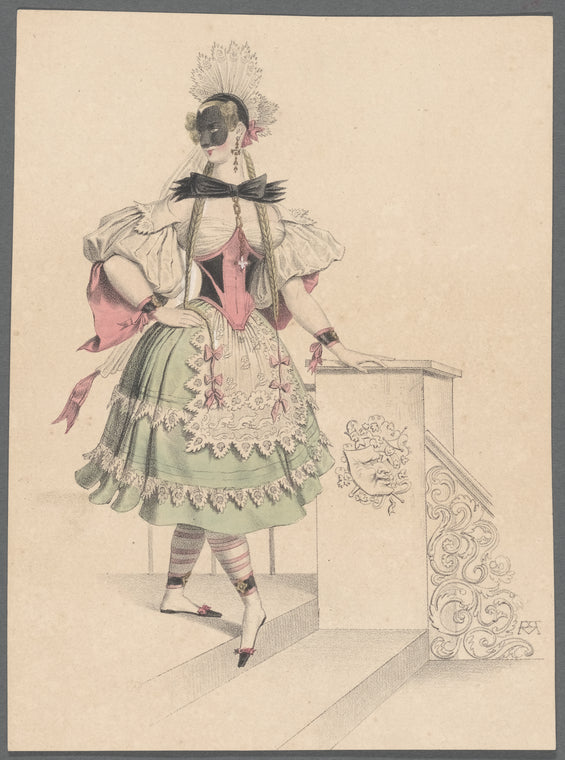 Masked female dancer