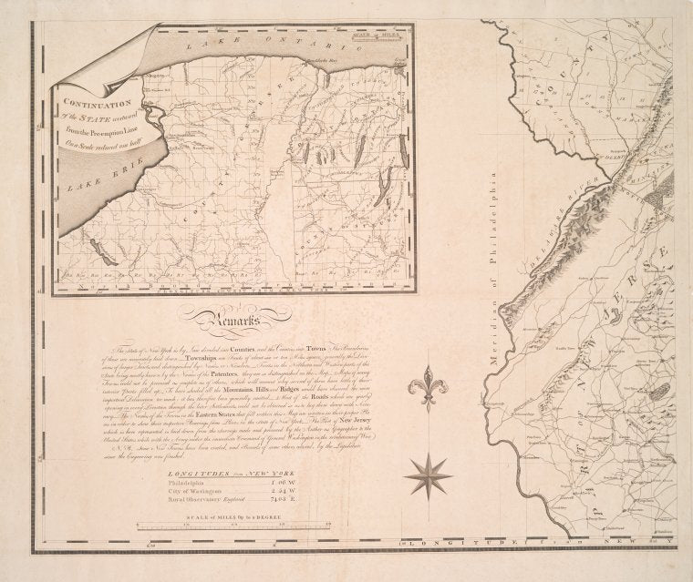 Map of the state of New York