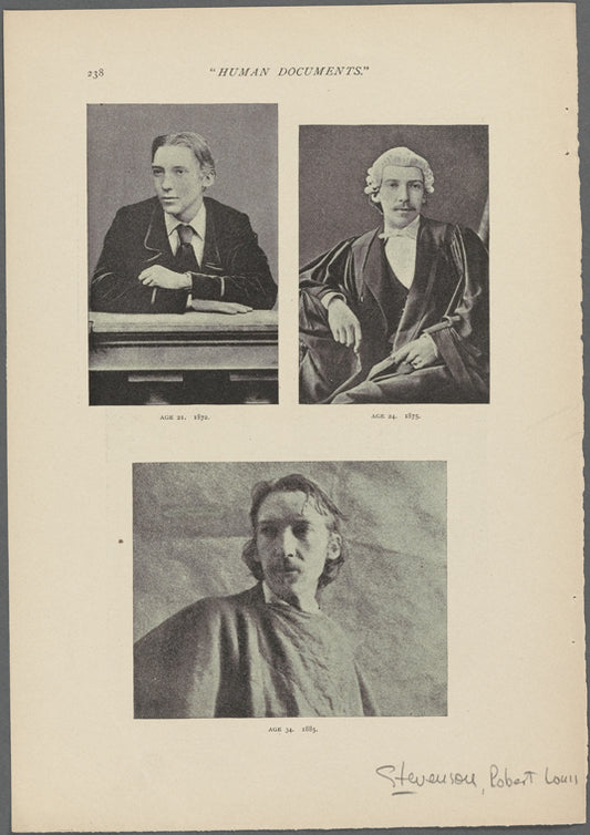 Age 21. 1872.  Age 24. 1875.  Age 34. 1885.