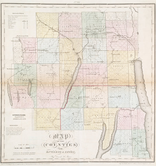 Map of the counties of Ontario & Yates
