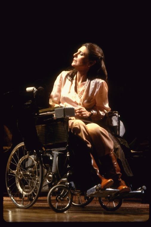 Actress Anne Bancroft in a scene fr. the Broadway play "Duet for One." (New York)