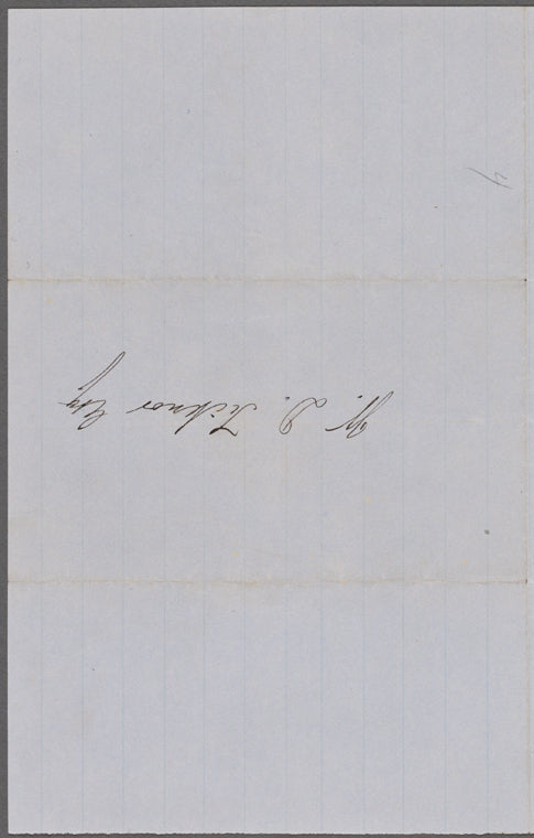 Ticknor, W[illiam] D., ALS to. Feb. 13. [n.y.].