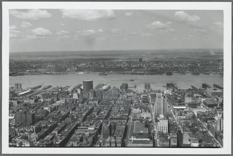 Monday, July 30, 1956, Noon. View from Rockefeller Center, Manhattan, looking [west]