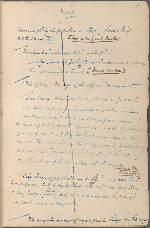 Memoranda book, with accompanied by material written by Charles Dickens