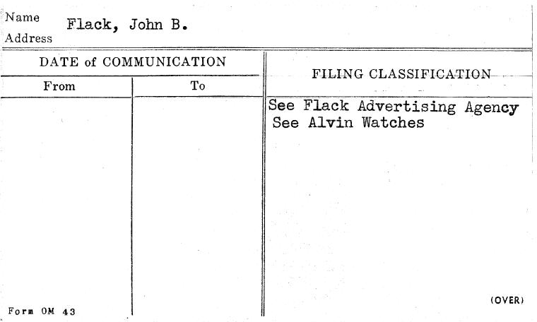 Flack, John B.