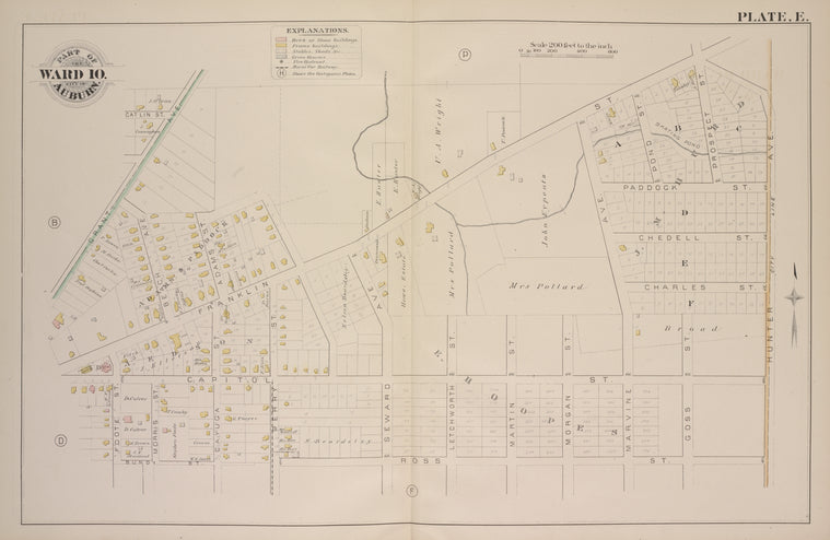 Parts of the City Auburn. Wards 10.