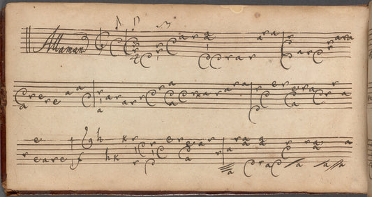 Collection of lute music in French lute tablature
