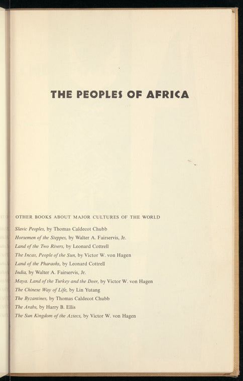 The Peoples of Africa