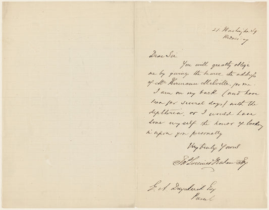 Letter from James Lorimer Graham