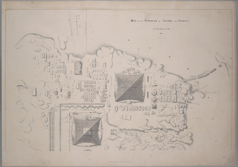 Map of the pyramids of Ghizeh and vicinity. Part 1.