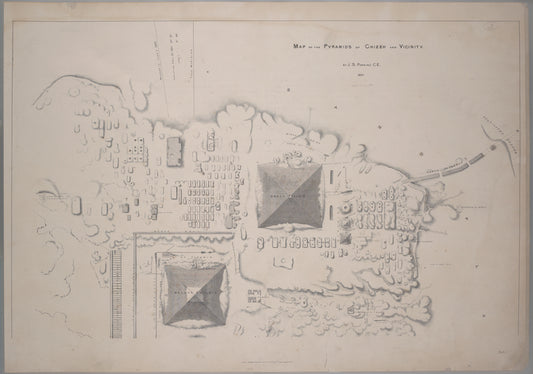 Map of the pyramids of Ghizeh and vicinity. Part 1.