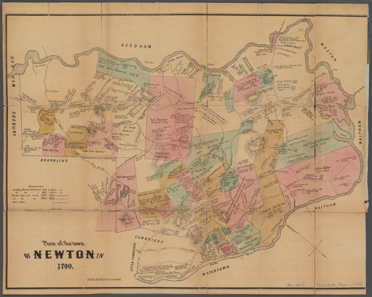 Plan of the town of Newton in 1700