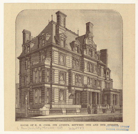 House of H.H. Cook, 5th Avenue, between 78th and 79th Streets