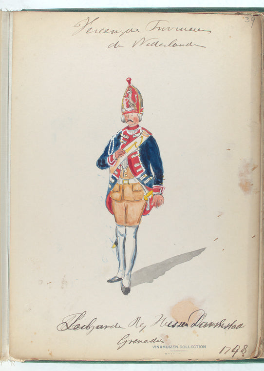 Vereenigde Provincien der Nederlanden. Leibgarde Reg. Hessen Darmstad, Grenadier. 1748