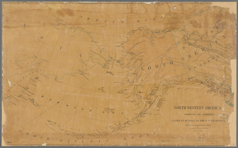 North western America : showing the territory ceded by Russia to the United States