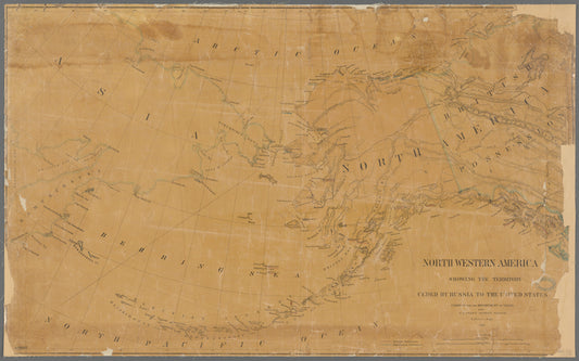 North western America : showing the territory ceded by Russia to the United States