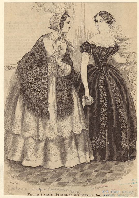 Promenade and evening costumes