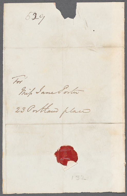 George Hamilton Gordon, Lord Aberdeen to Jane Porter, autograph letter signed